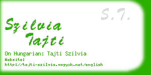 szilvia tajti business card